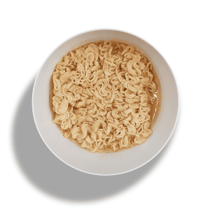 Vifon Pieczony – orange packaging of barbecue chicken instant noodle soup with garlic, spring onion, parsley, and a bowl of slightly spicy noodles.